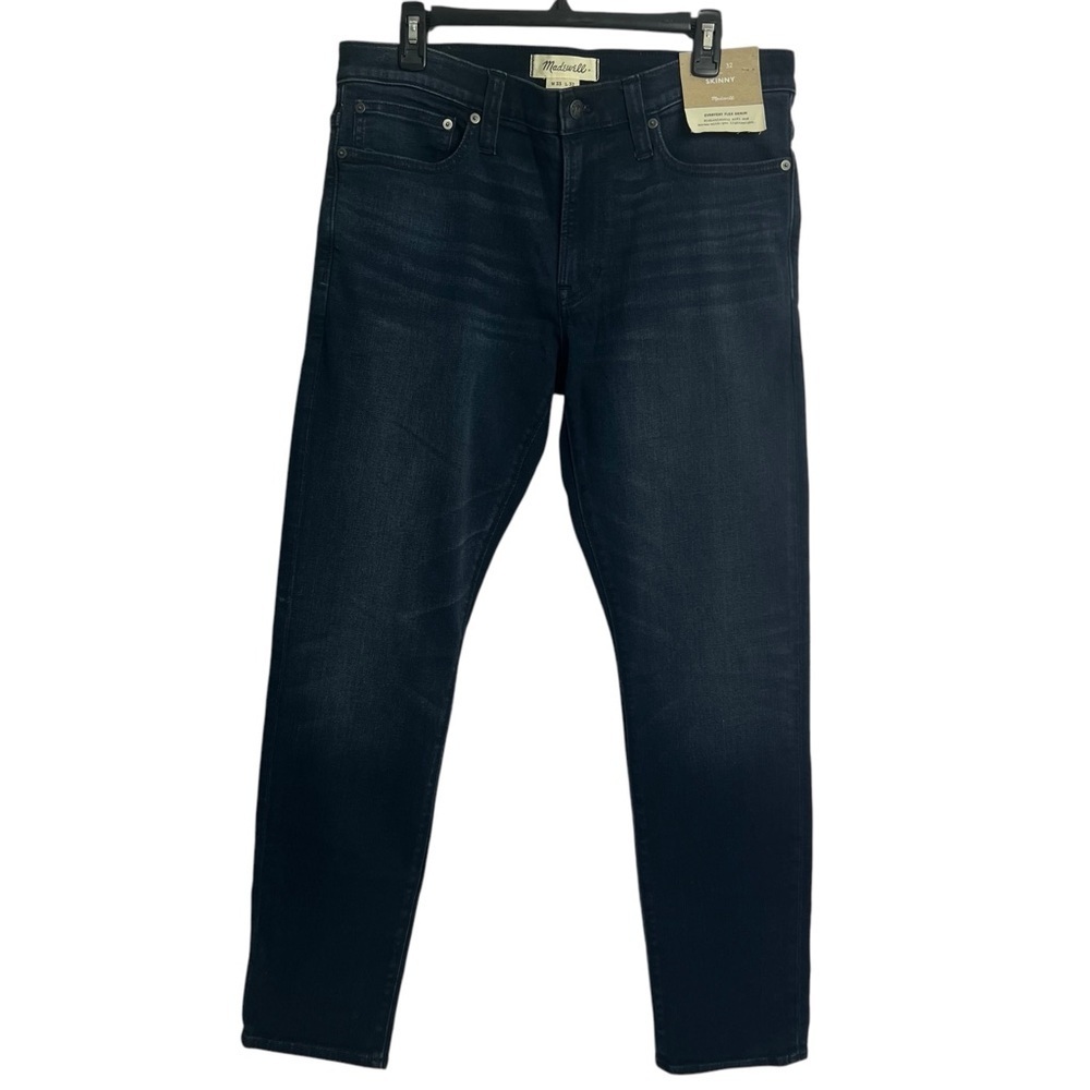 Madewell Men’s Skinny Blue Jeans Sz W33/L32” Actual Ins 31” Distressed Stretch
